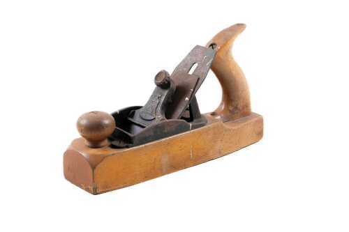 Antique Stanley 'Liberty Bell' No.76 transitional hand plane with timber base