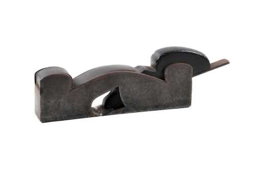 Antique timber and cast iron shoulder plane