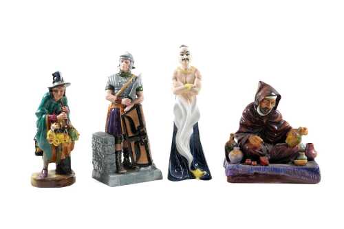 Four Royal Doulton porcelain figures