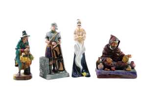 Four Royal Doulton porcelain figures