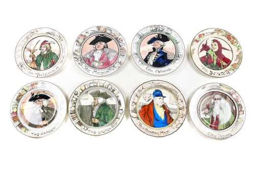 Eight Royal Doulton 'Professions' Series Ware porcelain cabinet plates