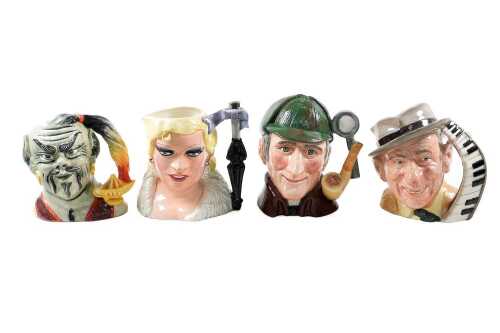 Four Royal Doulton porcelain character jugs
