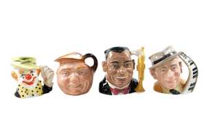 Four Royal Doulton porcelain character jugs