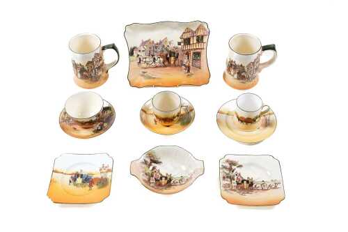 Royal Doulton coach-themed porcelain Series Ware