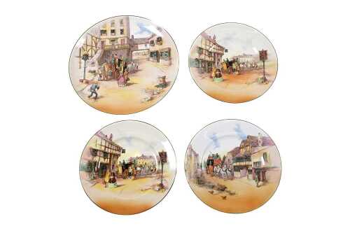 Royal Doulton 'Old English Coaching Scenes' porcelain charger and 3x plates