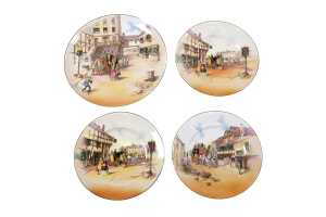 Royal Doulton 'Old English Coaching Scenes' porcelain charger and 3x plates