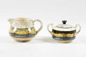 Royal Doulton 'Deadwood Crackle' Series Ware porcelain tea setting for two - 3