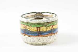 Royal Doulton 'Deadwood Crackle' Series Ware porcelain tobacco jar and ashtray - 3