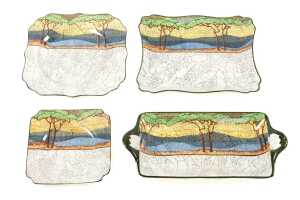 Collection of Royal Doulton 'Deadwood Crackle' Series Ware porcelain - 2
