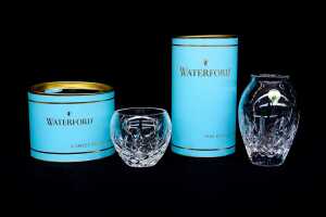 Three Waterford Crystal 'Lismore' pieces in original boxes - 4