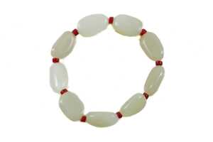 Tibetan banded agate pendant on necklace and a quartz beaded bracelet - 2