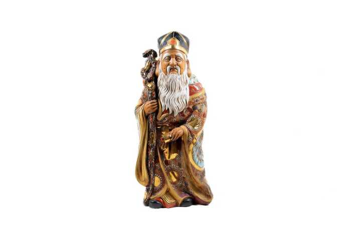 Japanese ceramic figure of Jurojin, the God of Longevity