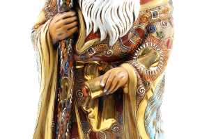 Japanese ceramic figure of Jurojin, the God of Longevity - 3