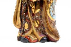 Japanese ceramic figure of Jurojin, the God of Longevity - 4