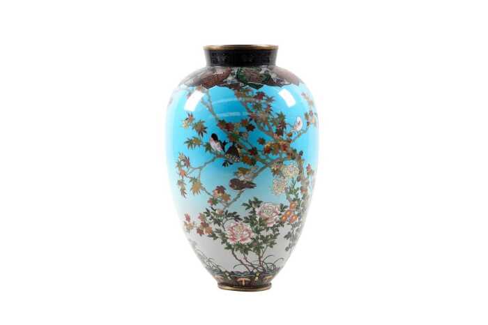 Antique Chinese cloisonne vase