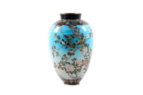 Antique Chinese cloisonne vase
