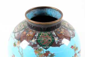 Antique Chinese cloisonne vase - 4