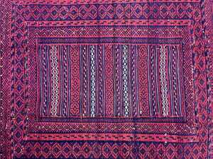 Persian Soumak hand woven wool rug - 2