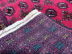 Persian Turkman hand knotted wool rug, 201 x 121cm - 4