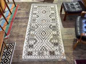 Afghan Kilim hand woven wool rug