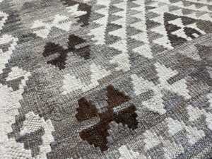 Afghan Kilim hand woven wool rug - 3