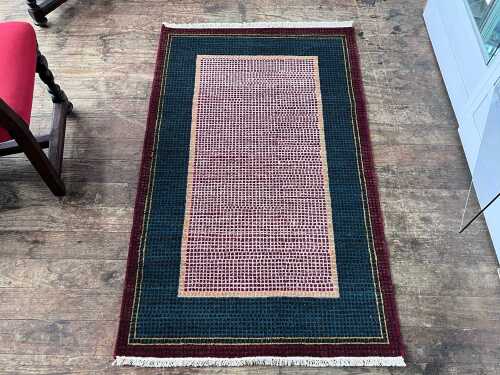 Indian Jaipur hand knotted wool rug