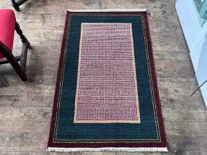 Indian Jaipur hand knotted wool rug