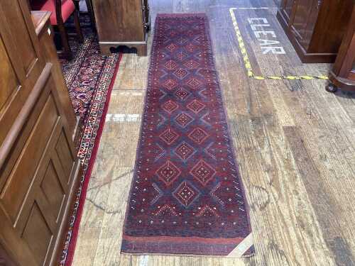 Afghan Mashwani hand knotted wool hall runner rug
