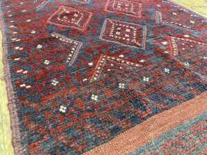 Afghan Mashwani hand knotted wool hall runner rug - 3