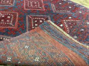Afghan Mashwani hand knotted wool hall runner rug - 4