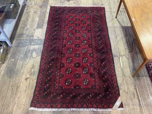 Afghan Turkmen hand knotted wool rug