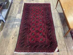 Afghan Turkmen hand knotted wool rug