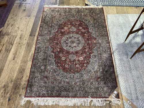 Persian Nain silk rug