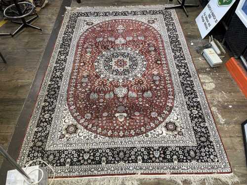 Persian Nain hand knotted silk rug