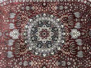 Persian Nain hand knotted silk rug - 2