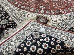 Persian Nain hand knotted silk rug - 4