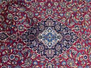 Persian Kashan hand knotted wool rug - 2