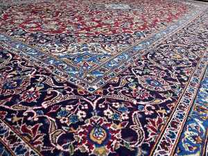 Persian Kashan hand knotted wool rug - 3