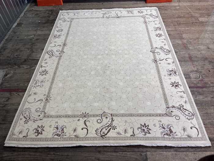 Indo Jaipur hand knotted silk and wool rug