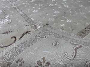 Indo Jaipur hand knotted silk and wool rug - 4