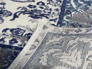 Indo Jaipur hand knotted silk and wool rug - 4