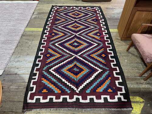Afghan Kilim hand woven wool rug
