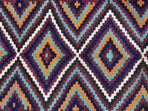 Afghan Kilim hand woven wool rug - 2