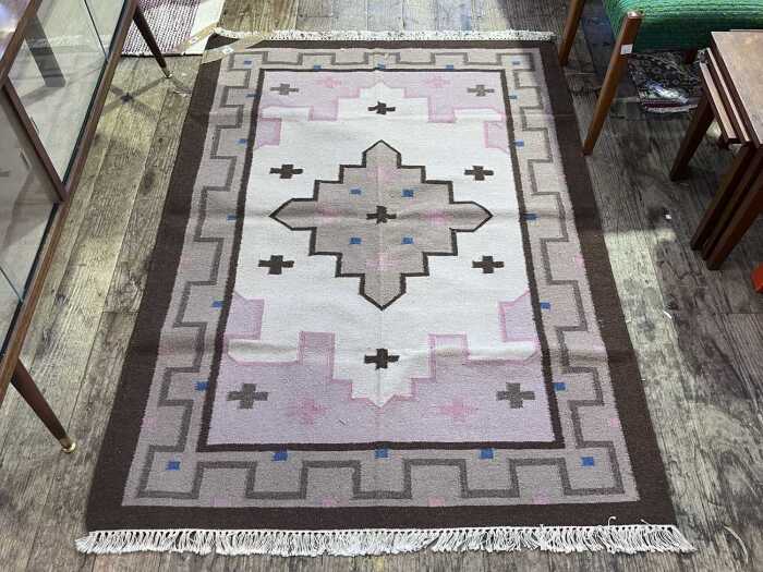 Turkish Kilim flat woven wool rug