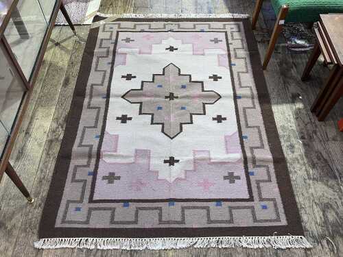 Turkish Kilim flat woven wool rug
