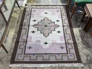 Turkish Kilim flat woven wool rug