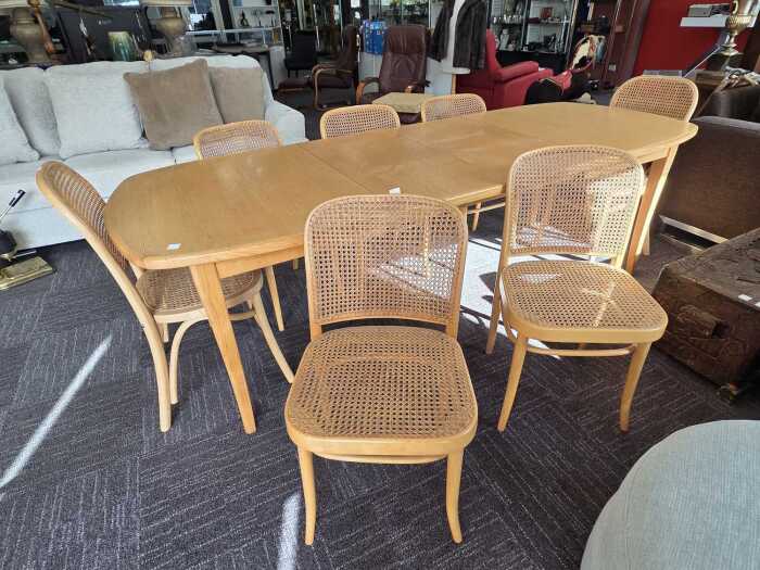 Eight-piece modern dining suite
