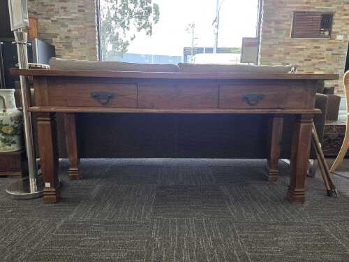 5 · Rustic timber console table