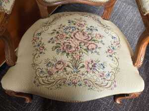 French Provincial-style tapestry armchair - 3