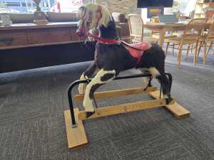 Plush rocking horse on safety glider stand - 2